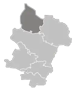 Położenie na mapie powiatu