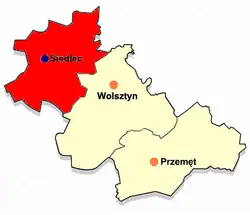 Położenie na mapie powiatu