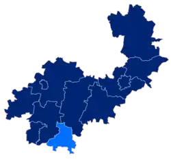Położenie na mapie powiatu