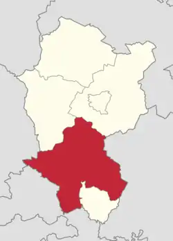 Położenie na mapie powiatu