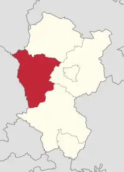 Położenie na mapie powiatu