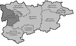 Położenie na mapie powiatu