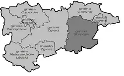 Położenie na mapie powiatu