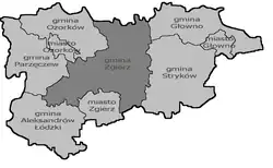 Położenie na mapie powiatu