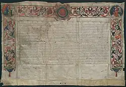 Powołanie Sodalicji Mariańskiej u jezuitów w Poznaniu 1624 r. (miejsce przechowywania: Archiwum Państwowe w Poznaniu).