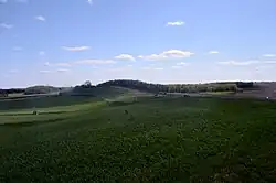 Krajobraz pola drumlinowego. Wisconsin, USA