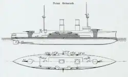 Plany krążownika pancernego Prinz Heinrich