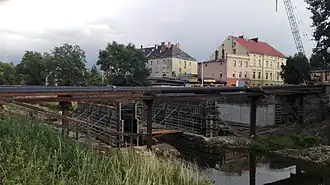 Początek odbudowy mostu (22 czerwca)