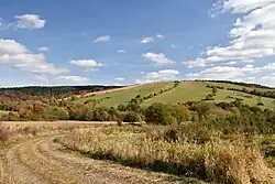 Widok z przełęczy na Banię Szklarską 695 m