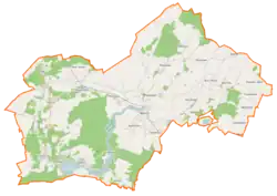 Mapa konturowa gminy Przemęt, po lewej nieco u góry znajduje się punkt z opisem „Solec Nowy”