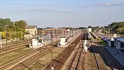 Widok na perony z kładki