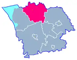 Położenie na mapie powiatu