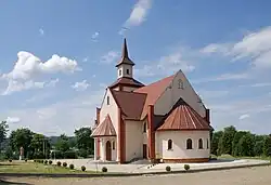 Widok od strony północnej na kruchtę i zakrystię