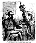 Mayor Hall i Lucyfer, autor nieznany (1870)