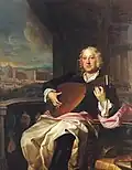 Jan Adam Questenburk z lutnią, ok. 1720
