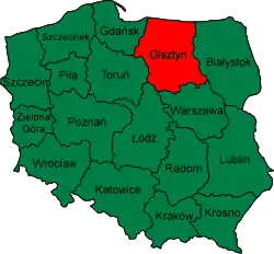 Położenie na mapie Polski