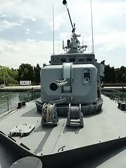 Dziobowa armata Bofors kal. 57&nbsp;mm