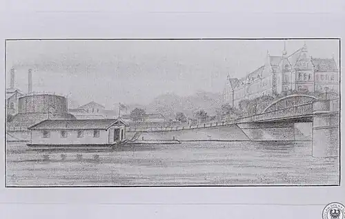 Pierwsza przystań (pływająca) w 1883.