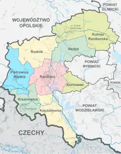 Plan powiatu raciborskiego