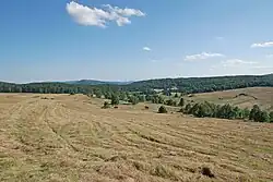 Widok na wieś z Dębiego Wierchu