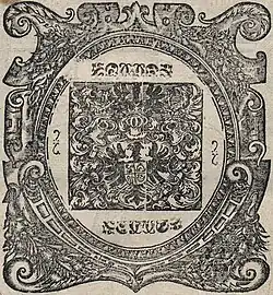 Przedstawienie herbu Radziwiłł II nieznanego autorstwa w ''Kronikach Sarmacyey Europskiey'' (1611).