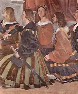 Dworzanie w sajanach (z fresku Rafaela)