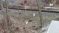 Widok od strony czeskiej – znak gran. nr 160/4 (luty 2020)