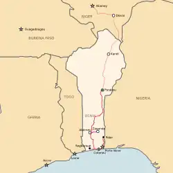 Mapa przebiegu linii kolejowej