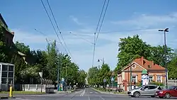 Widok na północ, od skrzyżowania z ulicą Aleksandra Lubomirskiego i ulicą Wita Stwosza