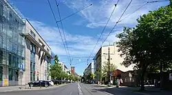 Widok od skrzyżowania z ulicy Kurkowej na północny wschód