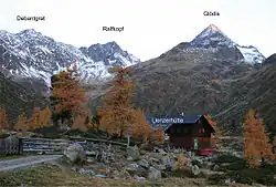 Debantgrat, Ralfkopf, Glödis i schronisko Lienzerhütte