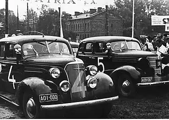 Samochody Chevrolet z tablicami według wzoru z 1937
