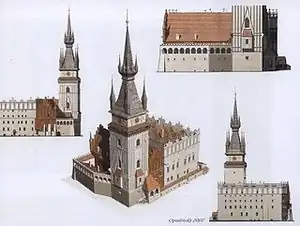 Ratusz Krakowski, ok. 1650 (makieta)