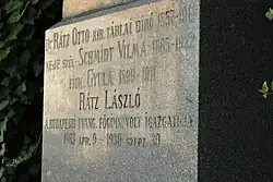 László Rátz, nagrobek