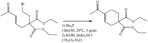 Reakcja Morita–Baylisa–Hillmana wobec fosfiny.