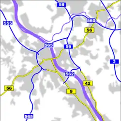 Mapa A565