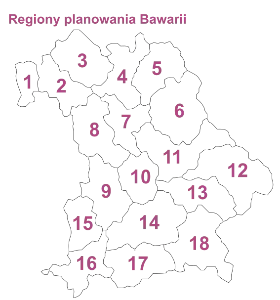 Regiony planowania w Bawarii