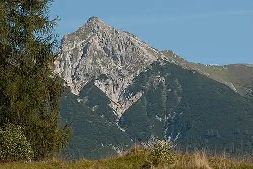 Widok od zachodu wraz z Reither Spitze