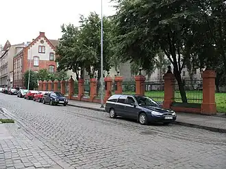 Ogrodzenie synagogi, widok od strony północnej