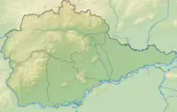Mapa konturowa Żydowskiego Obwodu Autonomicznego, u góry znajduje się punkt z opisem „Rezerwat przyrody „Bastak””