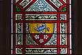 Witraż z herbem Henckel von Donnersmarcków w transepcie
