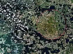 Kratery Ries i Steinheim (mały w lewym dolny rogu)