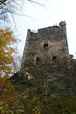 Ruiny zamku Rýzmburk﻿(inne języki)