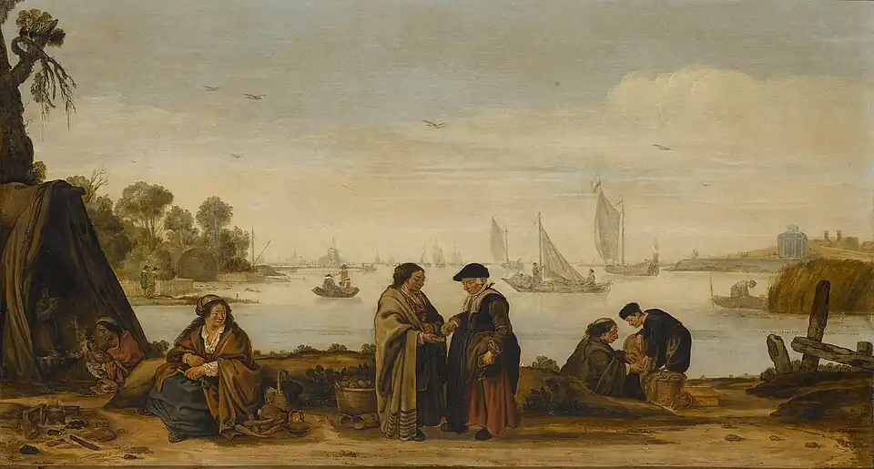 Rivierlandschap met zigeuners, ok. 1625–1631, Rijksmuseum, Amsterdam
