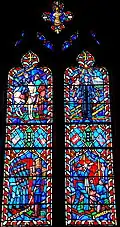 Witraż ze scenami z życia generała Roberta Lee