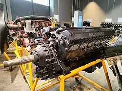 Silnik Rolls-Royce Kestrel IIS eksponowany w Muzeum Lotnictwa Polskiego w Krakowie