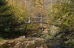 Kładka na szlaku do cmentarza