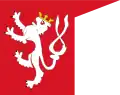 Flaga królestwa czeskiego na bazie herbu przybranego przez Przemysła Ottokara II