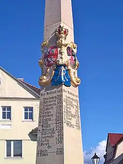 Polsko-saski słup dystansowy w Ruhland