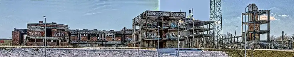 Ruiny Biura Obsługi Technicznej, kwiecień 2013, widok panoramiczny